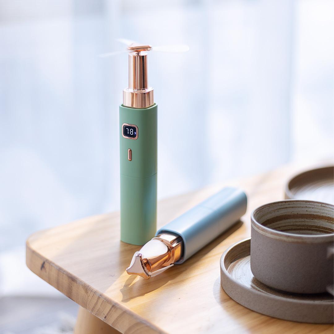 口紅造型可充電多功能小風扇