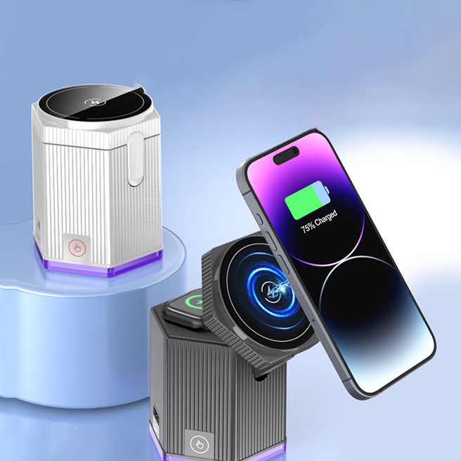 三合一電動升降無線充