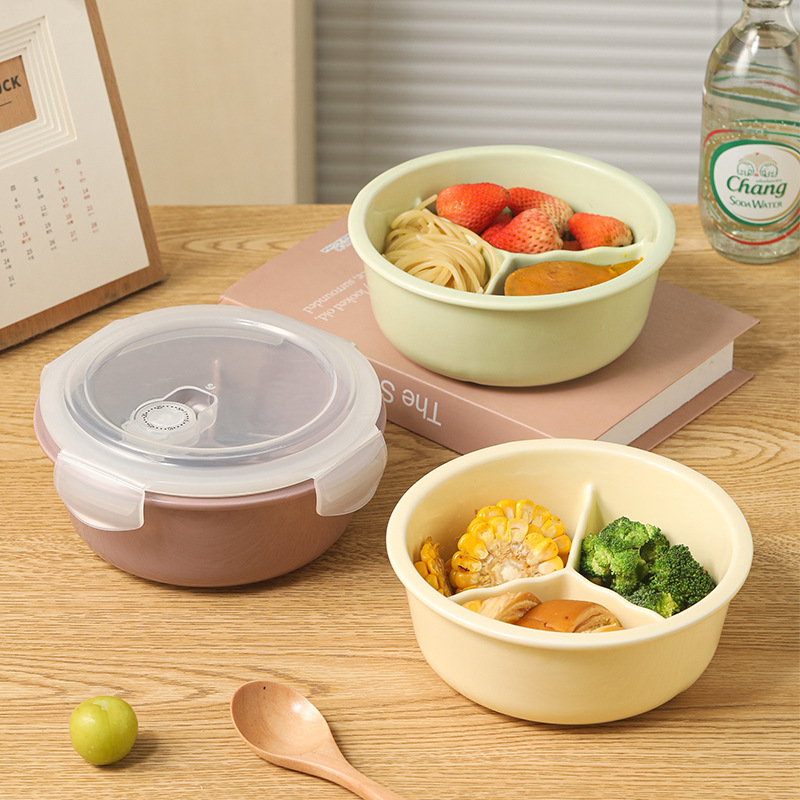 陶瓷三分格飯盒