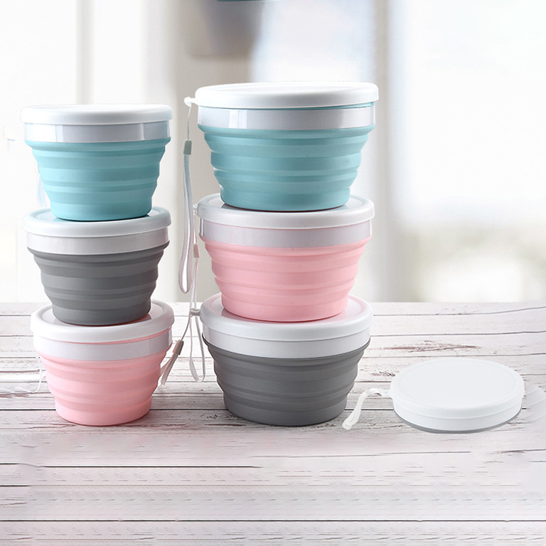 便攜矽膠摺疊飯盒