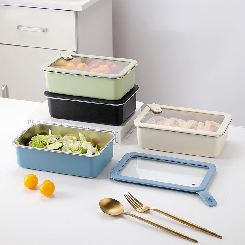 玻璃蓋不鏽鋼飯盒