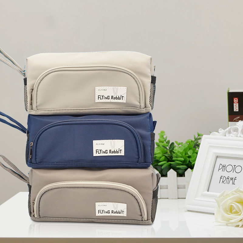 出純色大容量筆袋