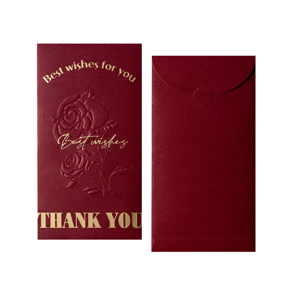 酒紅色燙金利是封