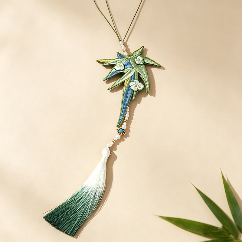 端午節艾草刺繡流蘇掛件