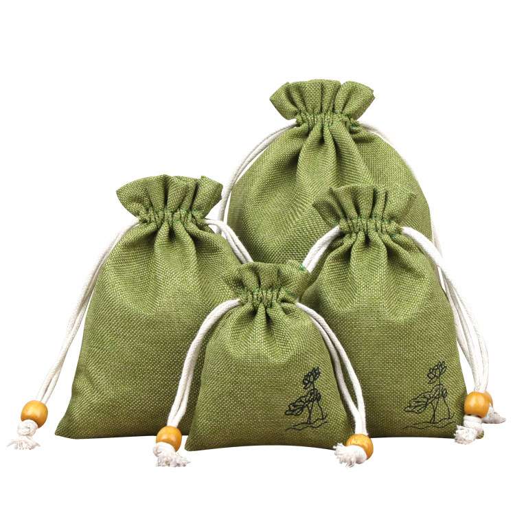 荷花束口麻布袋訂製