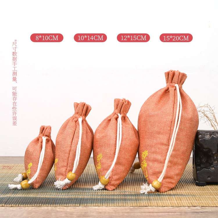 荷花束口麻布袋訂製 