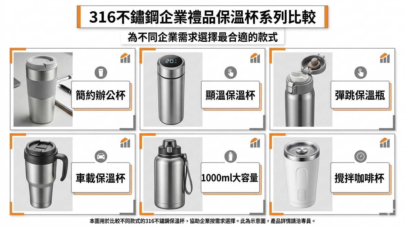 316不鏽鋼保溫杯常見款式比較