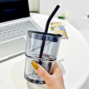 玻璃帶皮套雙飲杯