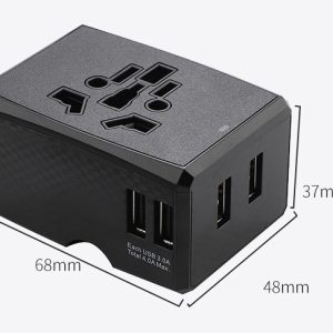 方型4插USB旅行插頭