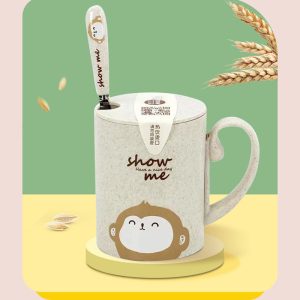 卡通帶蓋咖啡馬克杯