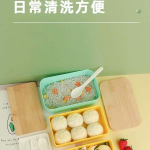 日式雙層木蓋飯盒