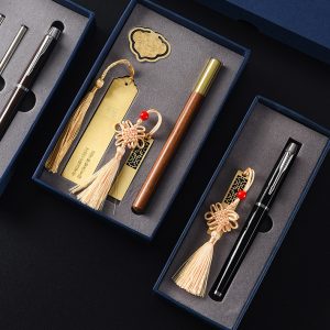 書籤木紋筆禮盒