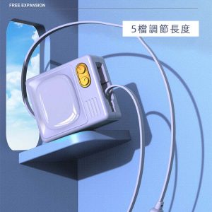 電視造型三合一伸縮充電線