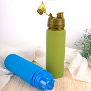 掛繩便攜摺疊矽膠水樽