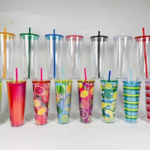 24oz雙層塑料廣告杯