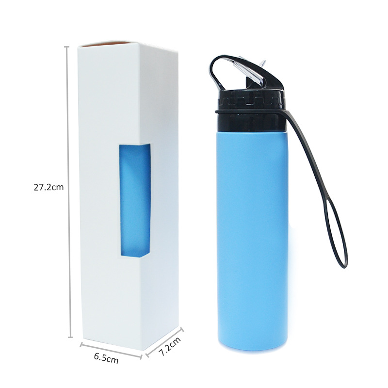 600ml矽膠折疊運動水樽
