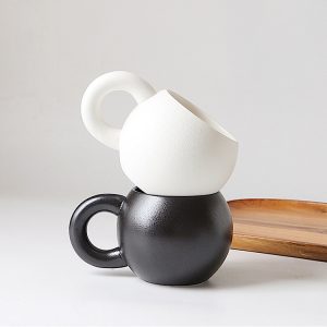 大耳朵圓形陶瓷杯