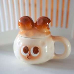 可愛兔子造型陶瓷杯