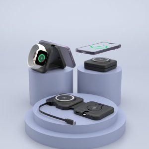 可折疊自帶伸縮線無線充電板