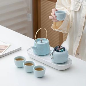 簡約陶瓷茶具商務禮盒