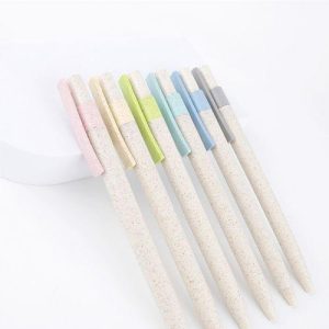 彩色按壓小麥秸稈廣告筆