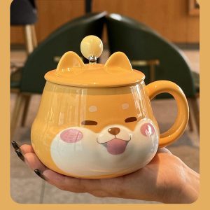 可愛柴犬造型陶瓷杯