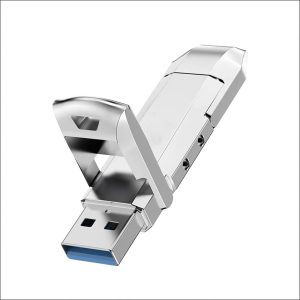 雙頭翻蓋金屬USB