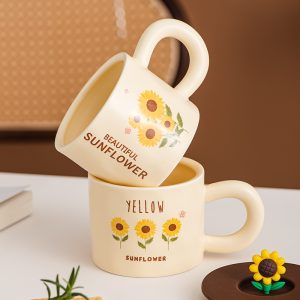 向日葵杯蓋馬克杯