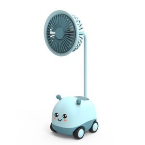 兒童小車造型多功能筆筒風扇
