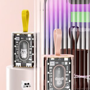 透明外殼自帶線行動電源