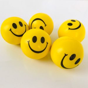 圓形笑臉海綿壓力球