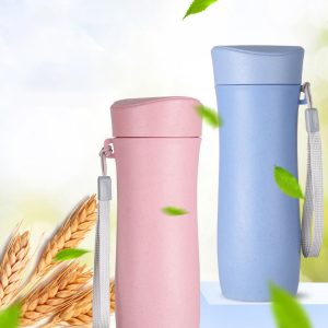 小麥秸稈帶掛繩廣告杯