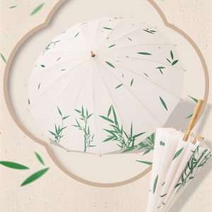 復古竹木質手柄直遮