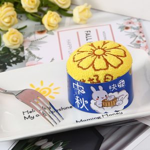 月餅兔子造型毛巾禮盒
