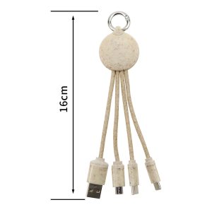 小麥秸稈三合一充電線