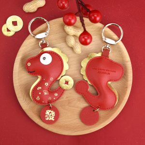 新年小金蛇鎖匙扣