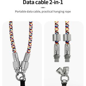 彩色手機充電線掛繩